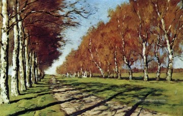 Isaac Ilyich Levitan Werke - große Straße sonnigen Herbsttag 1897 Isaac Levitan
